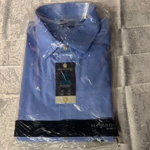 Madison Men's Sky Blue Dress Shirt